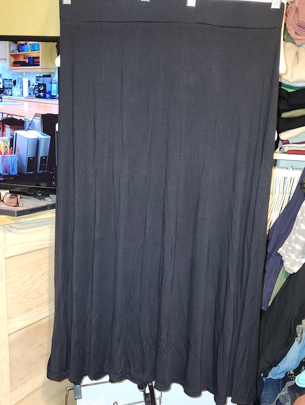 NWT Lane Bryant Plus Size Black Maxi Skirt Sz 18/20